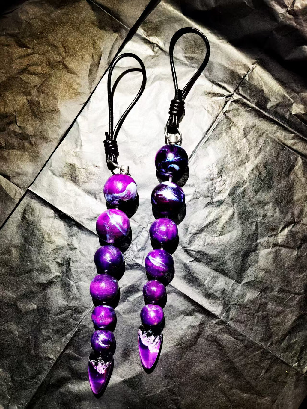 Purple Urushi Anal Beads