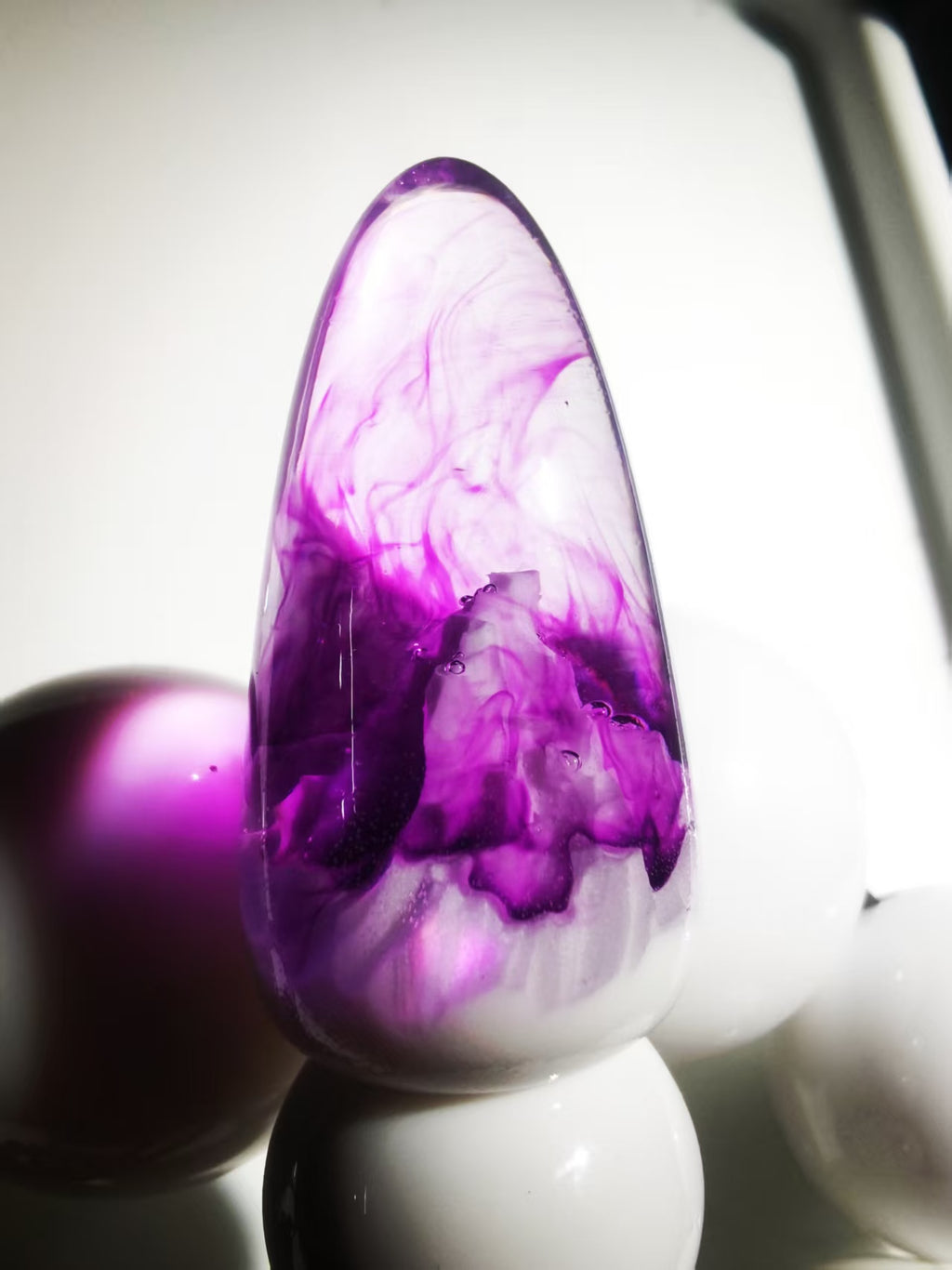 Modular Anal Beads White Resin