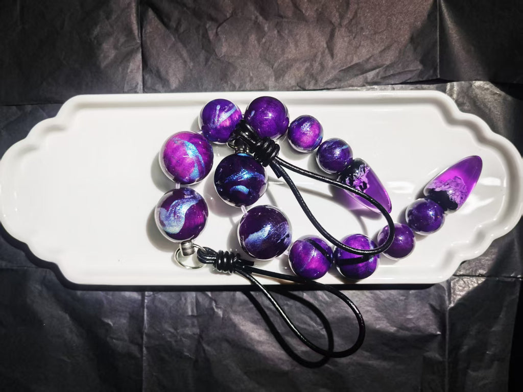 Purple Urushi Anal Beads