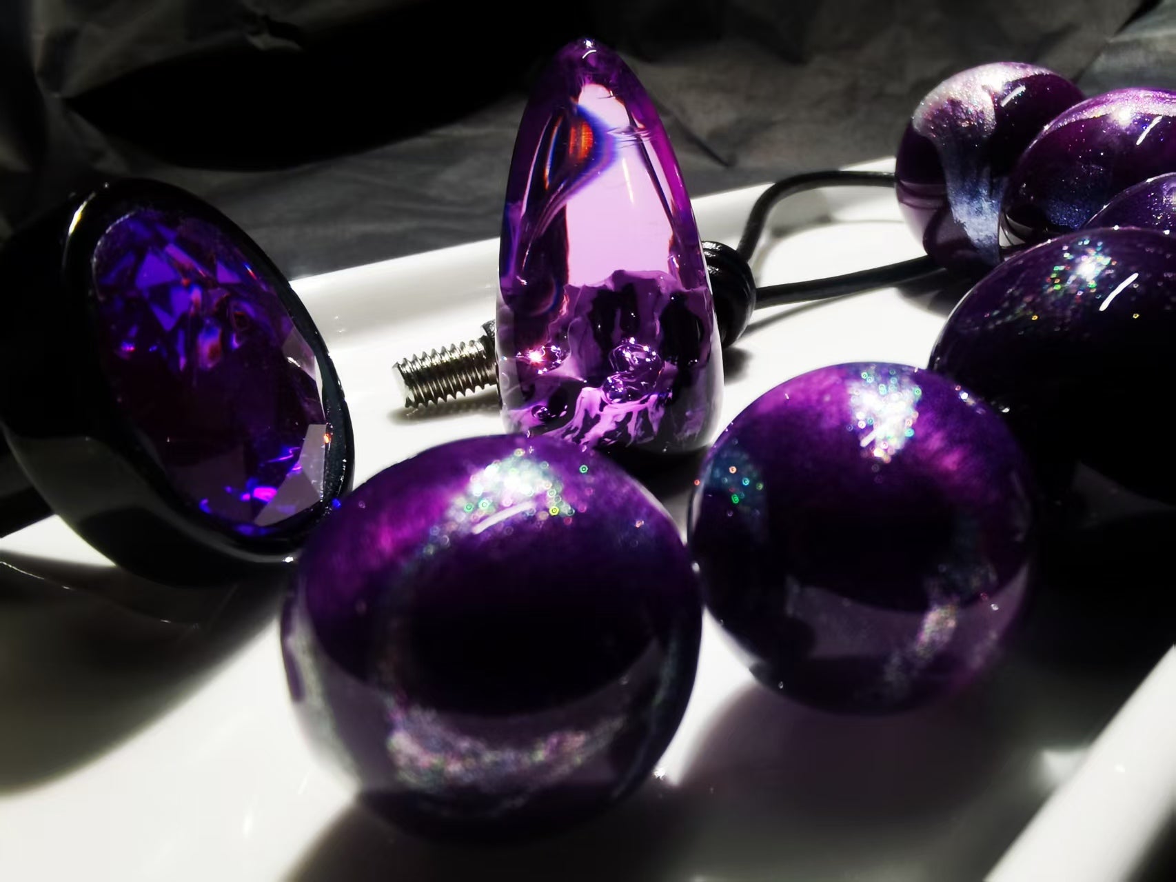 Purple Urushi Anal Beads