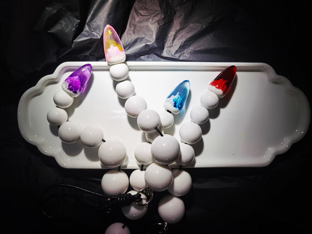 Modular Anal Beads White Resin