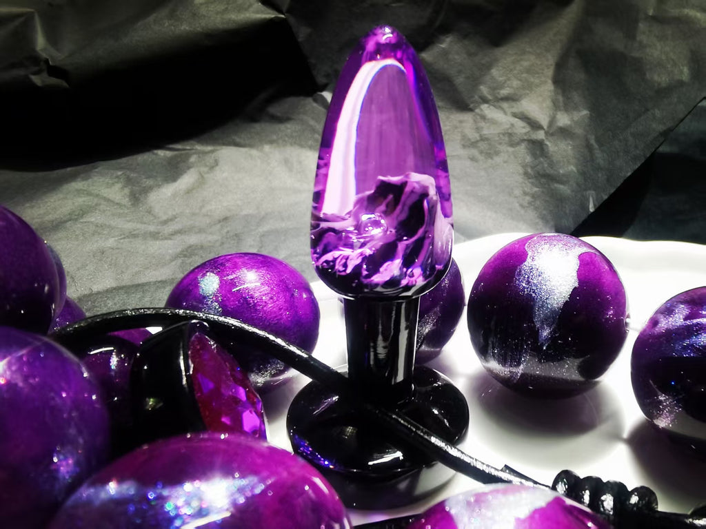 Purple Urushi Anal Beads