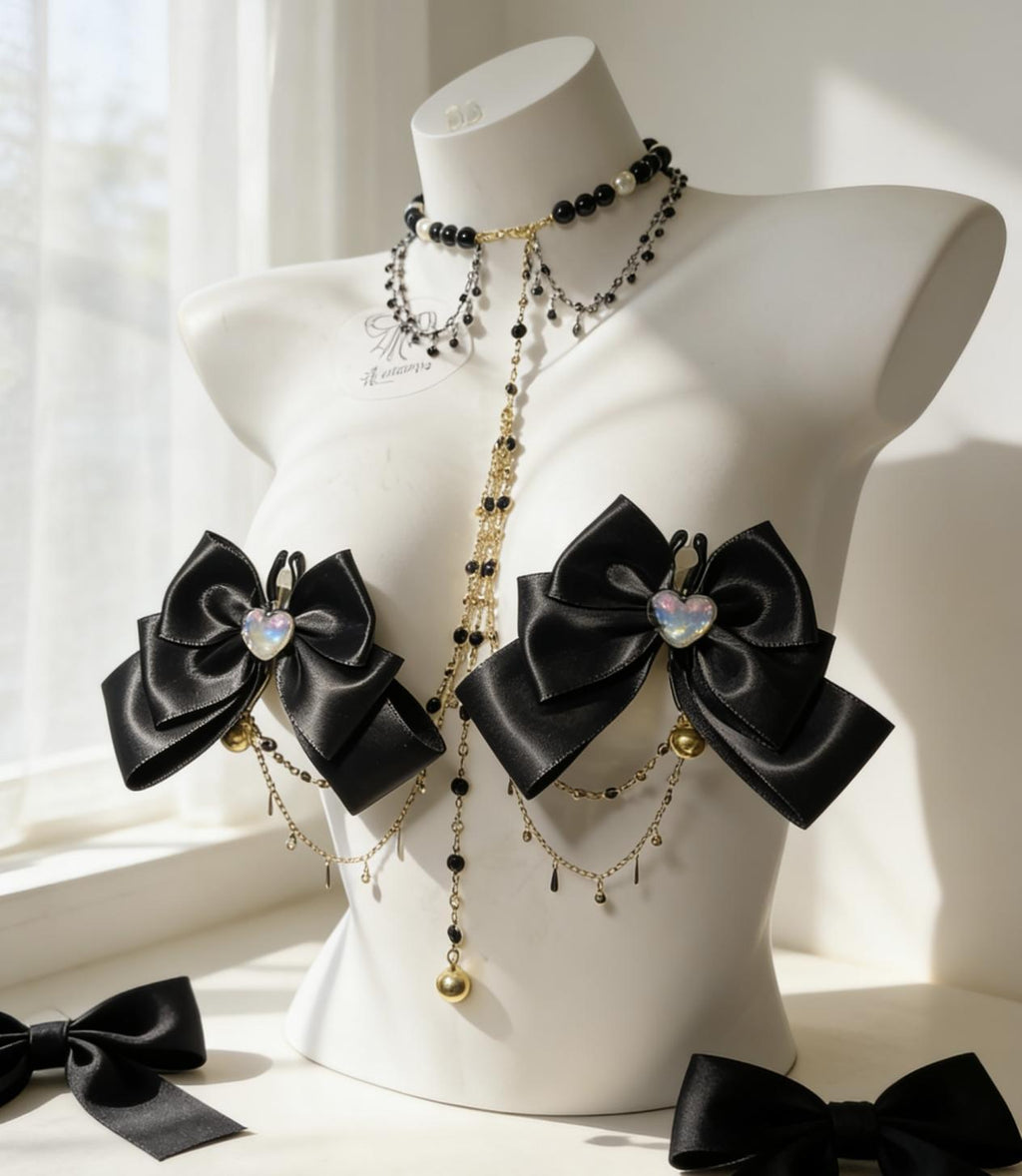 Bow Collar Nipple Clip Set by Undulate